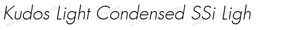 Kudos Light Condensed SSi Light Condensed Italic字体转换